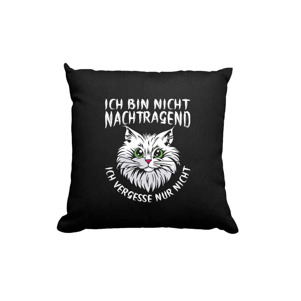Kissen Ich bin nicht nachtragend - Schwarzer - Kaffee