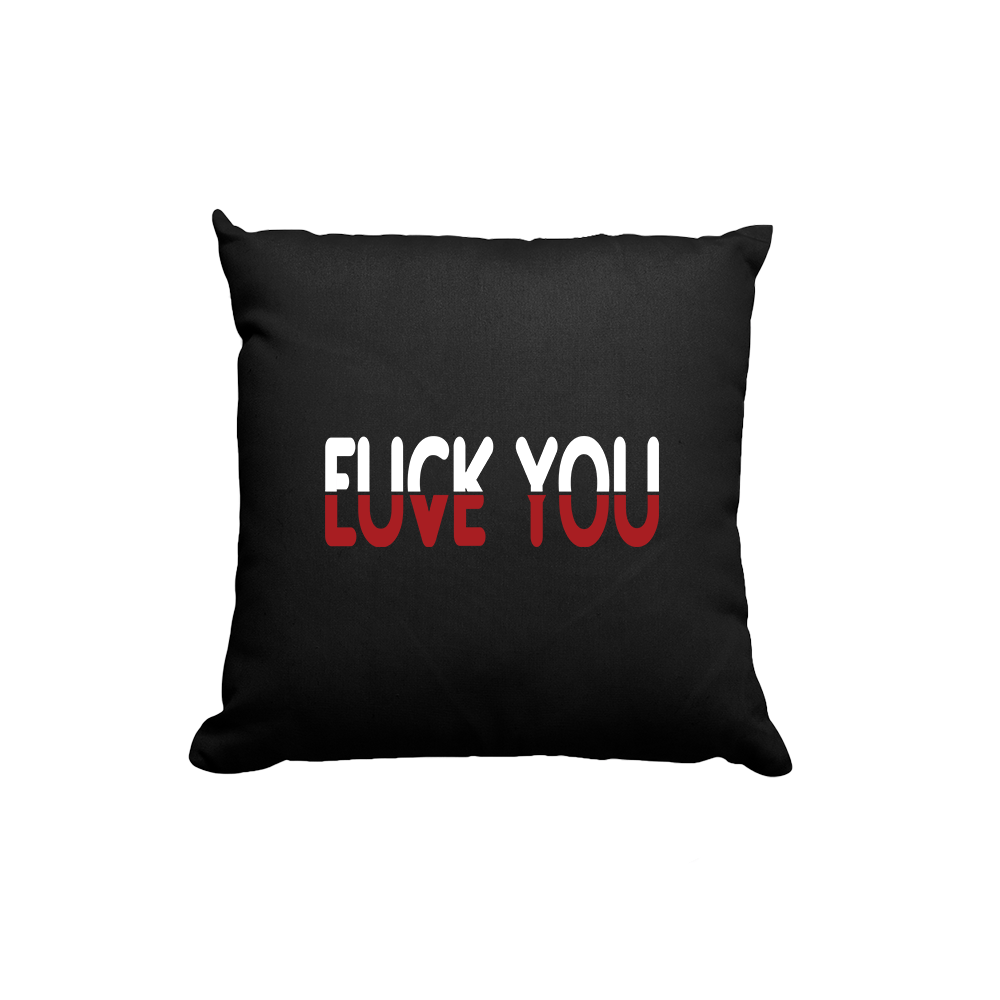 Kissen Love you - Schwarzer - Kaffee
