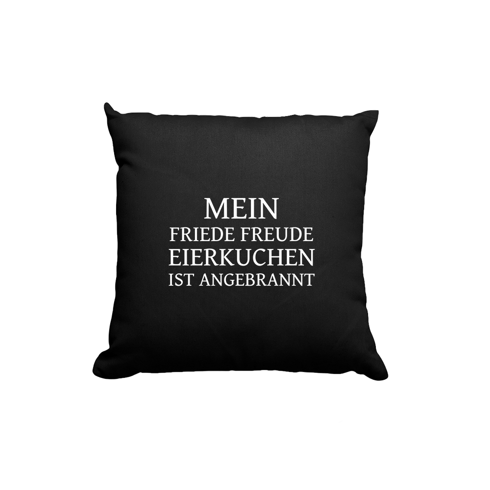 Kissen Mein Friede Freude Eierkuchen - Schwarzer - Kaffee