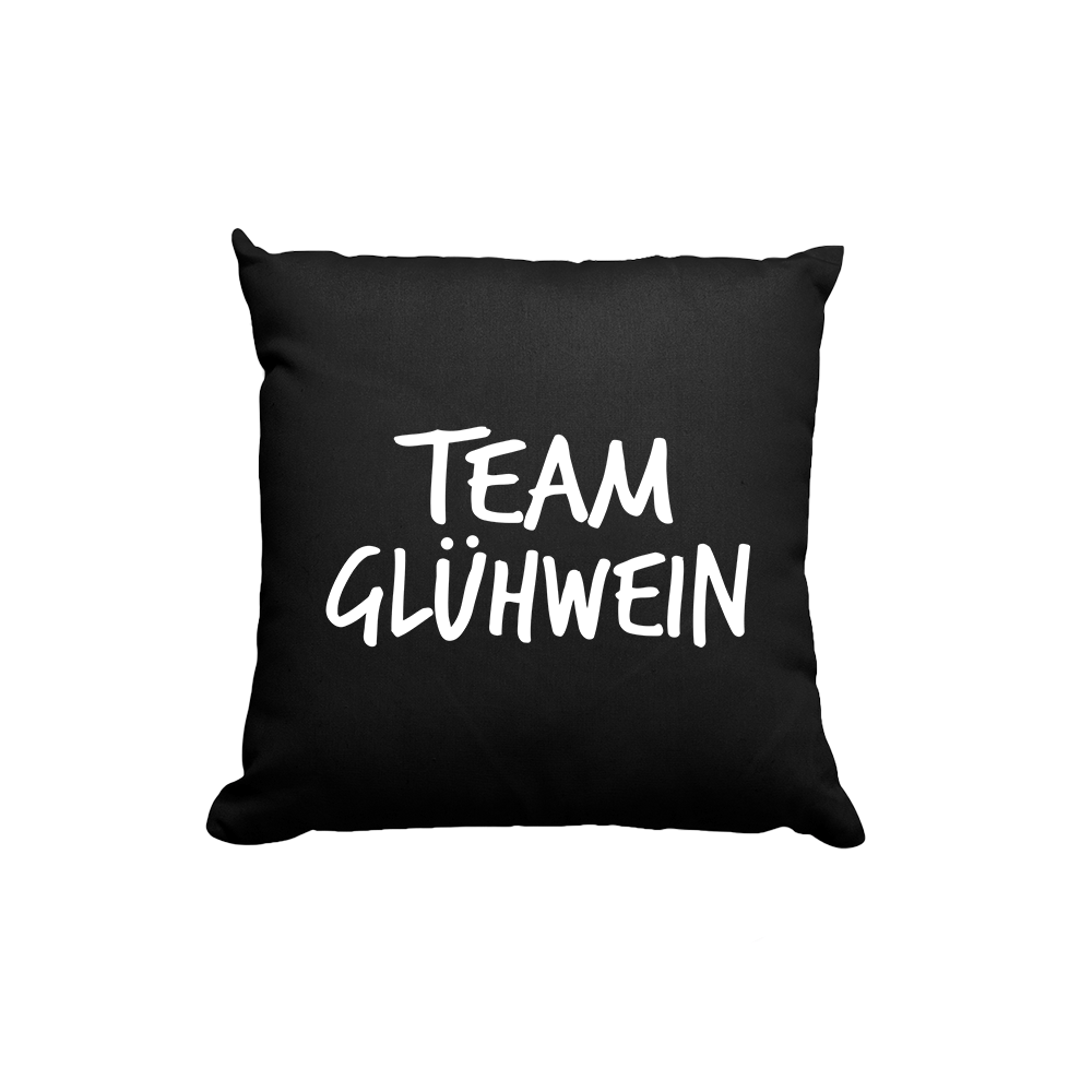 Kissen Team Glühwein - Schwarzer - Kaffee