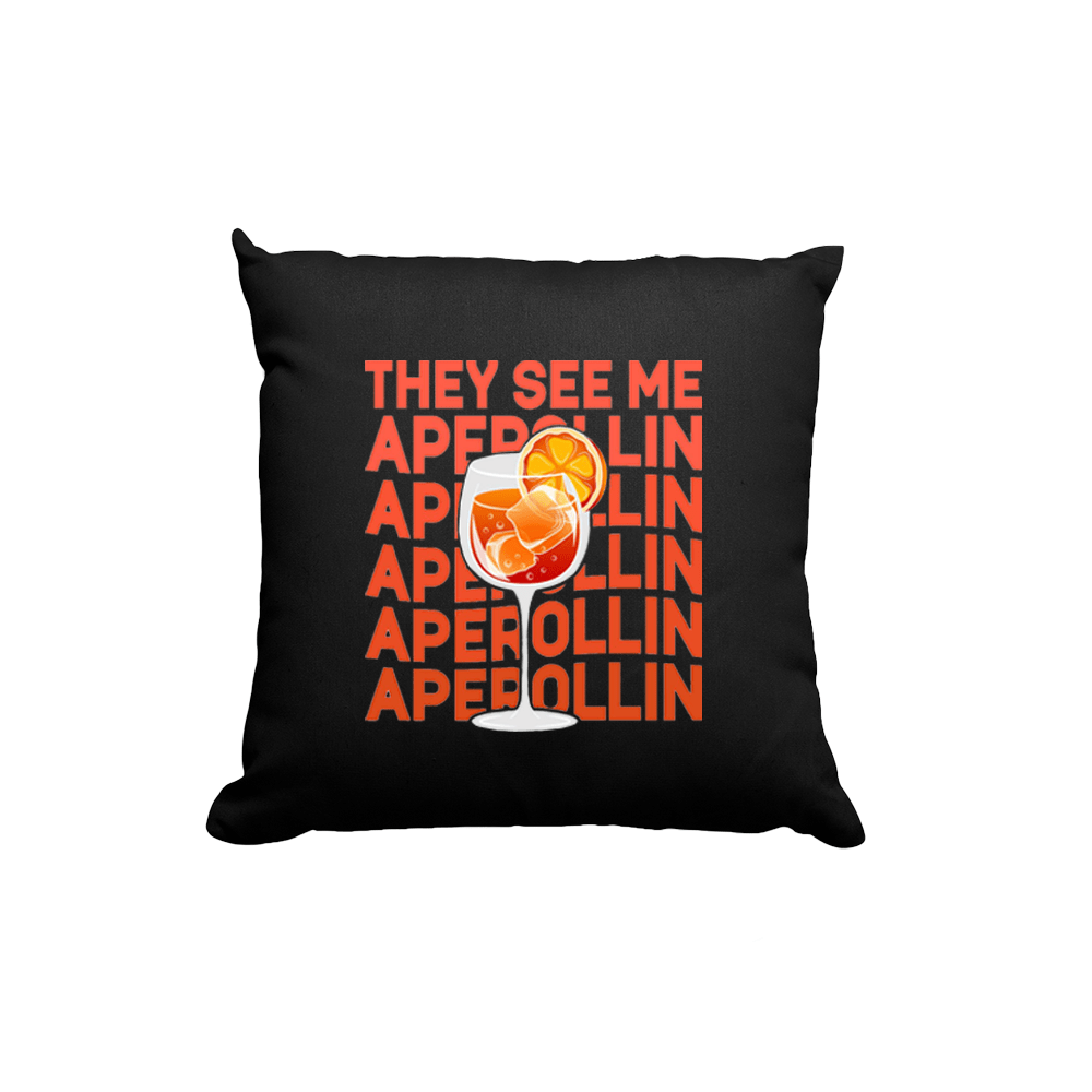 Kissen They see me Aperollin - Schwarzer - Kaffee
