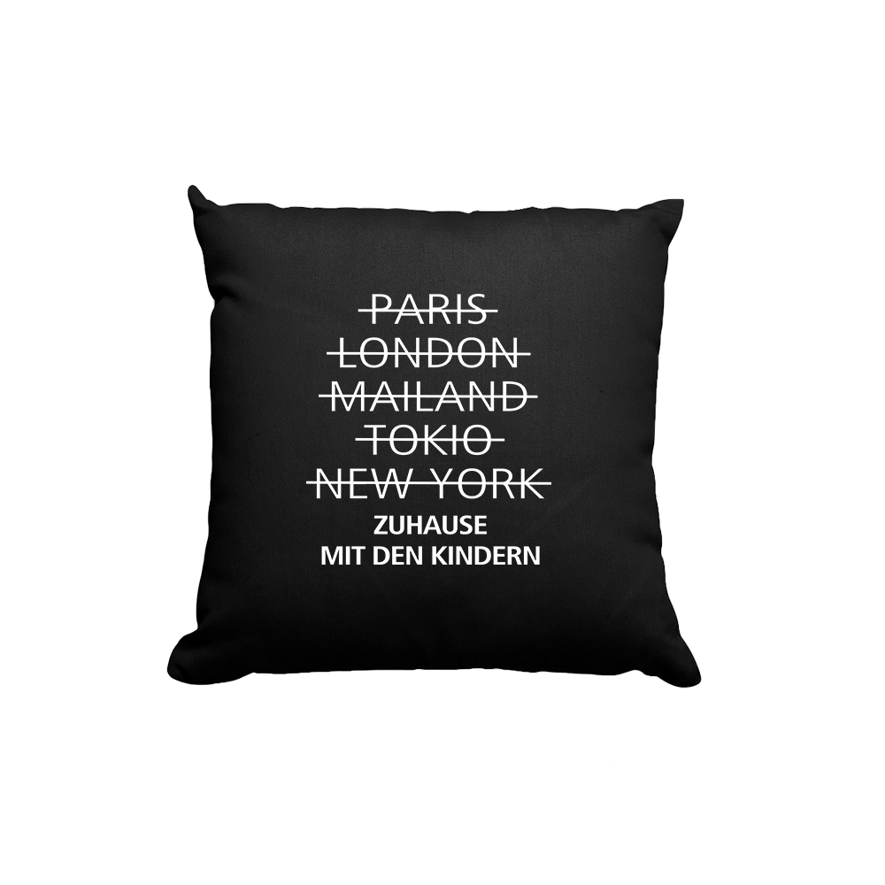 Kissen zuhause mit den Kindern - Schwarzer - Kaffee