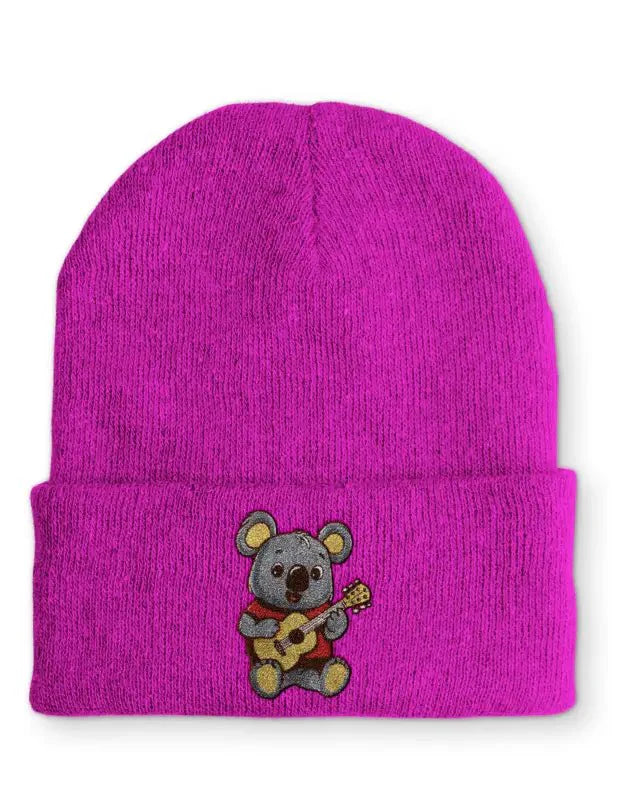 Koala mit Gitarre Statement Beanie Mütze mit Spruch - tshirtladen - Mütze