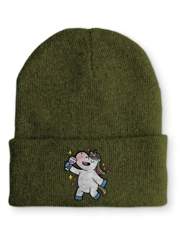 Kopie von Einhorn Poop Statement Beanie Mütze mit Spruch - tshirtladen - Mütze