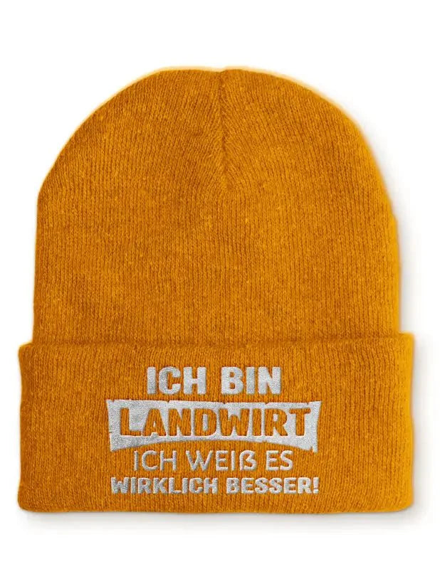 Landwirt, ich weiß es wirklich besser! Statement Beanie Mütze mit Spruch - tshirtladen - Mütze
