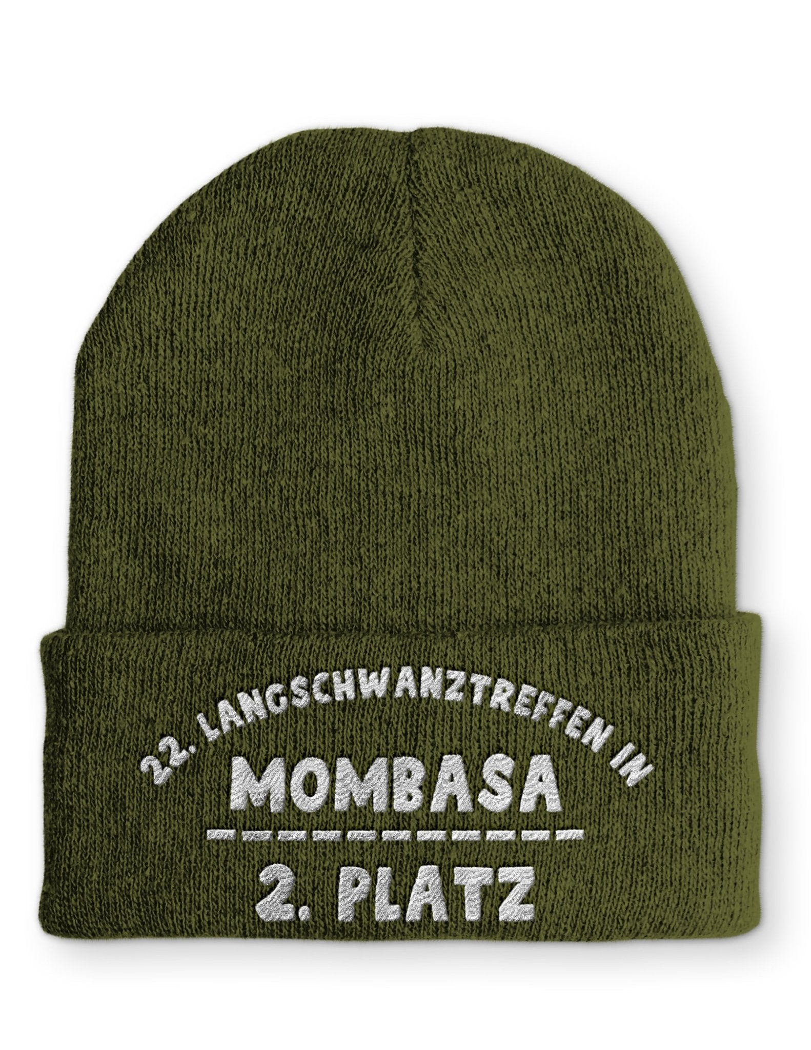Langschwanztreffen 2. Platz Statement Beanie Mütze mit Spruch - tshirtladen - Mütze