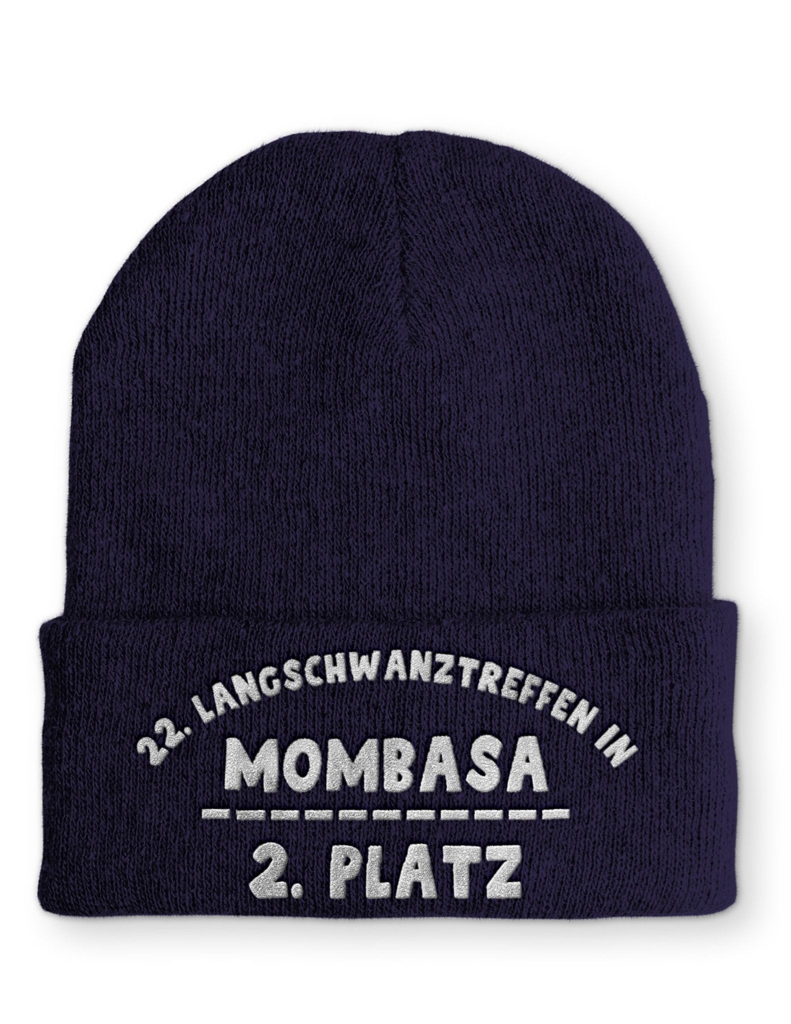 Langschwanztreffen 2. Platz Statement Beanie Mütze mit Spruch - tshirtladen - Mütze