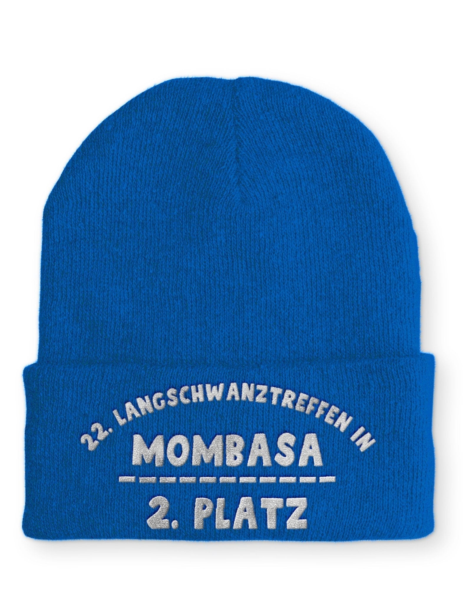 Langschwanztreffen 2. Platz Statement Beanie Mütze mit Spruch - tshirtladen - Mütze