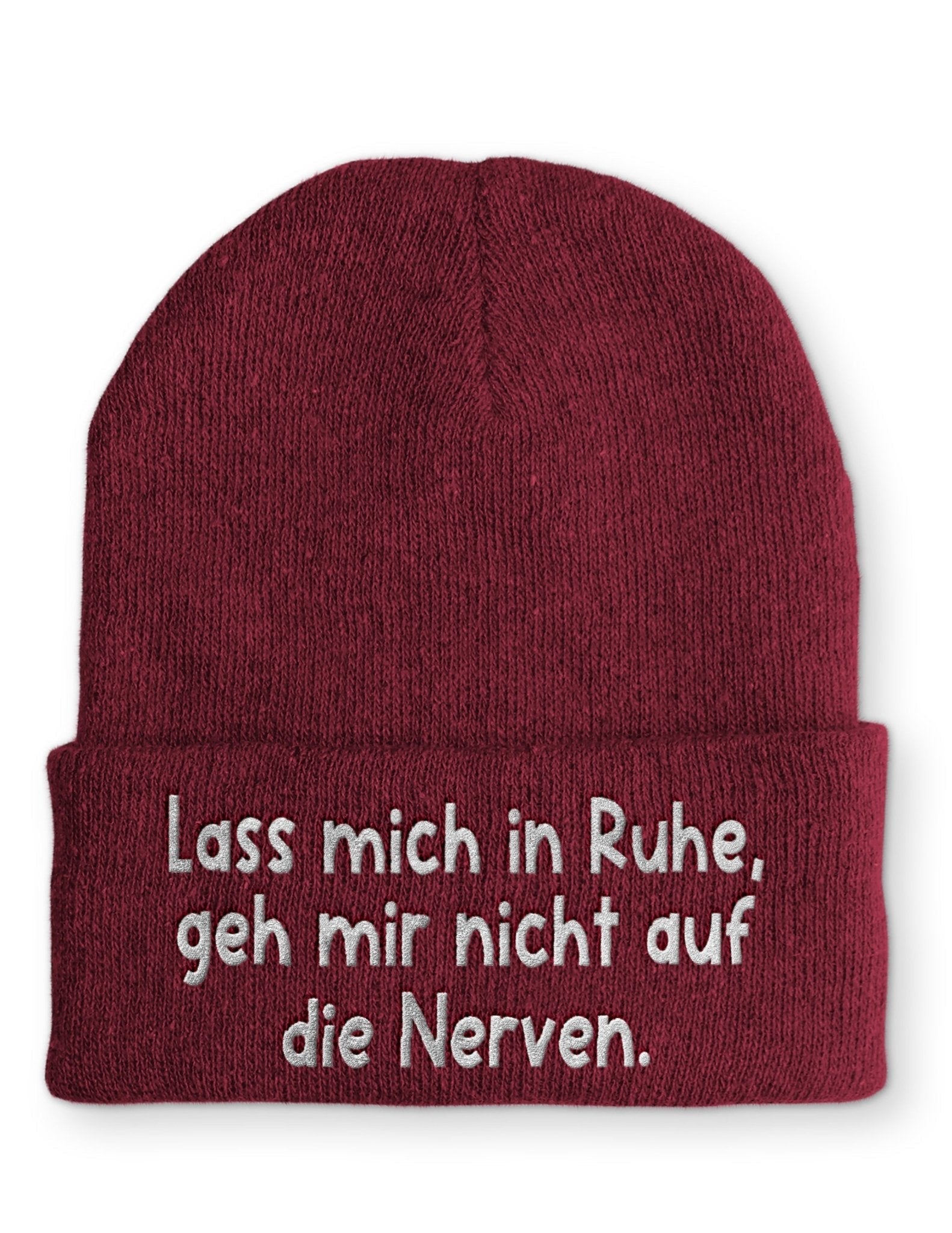 Lass mich in Ruhe Keller Beanie Mütze mit Spruch - tshirtladen - Mütze