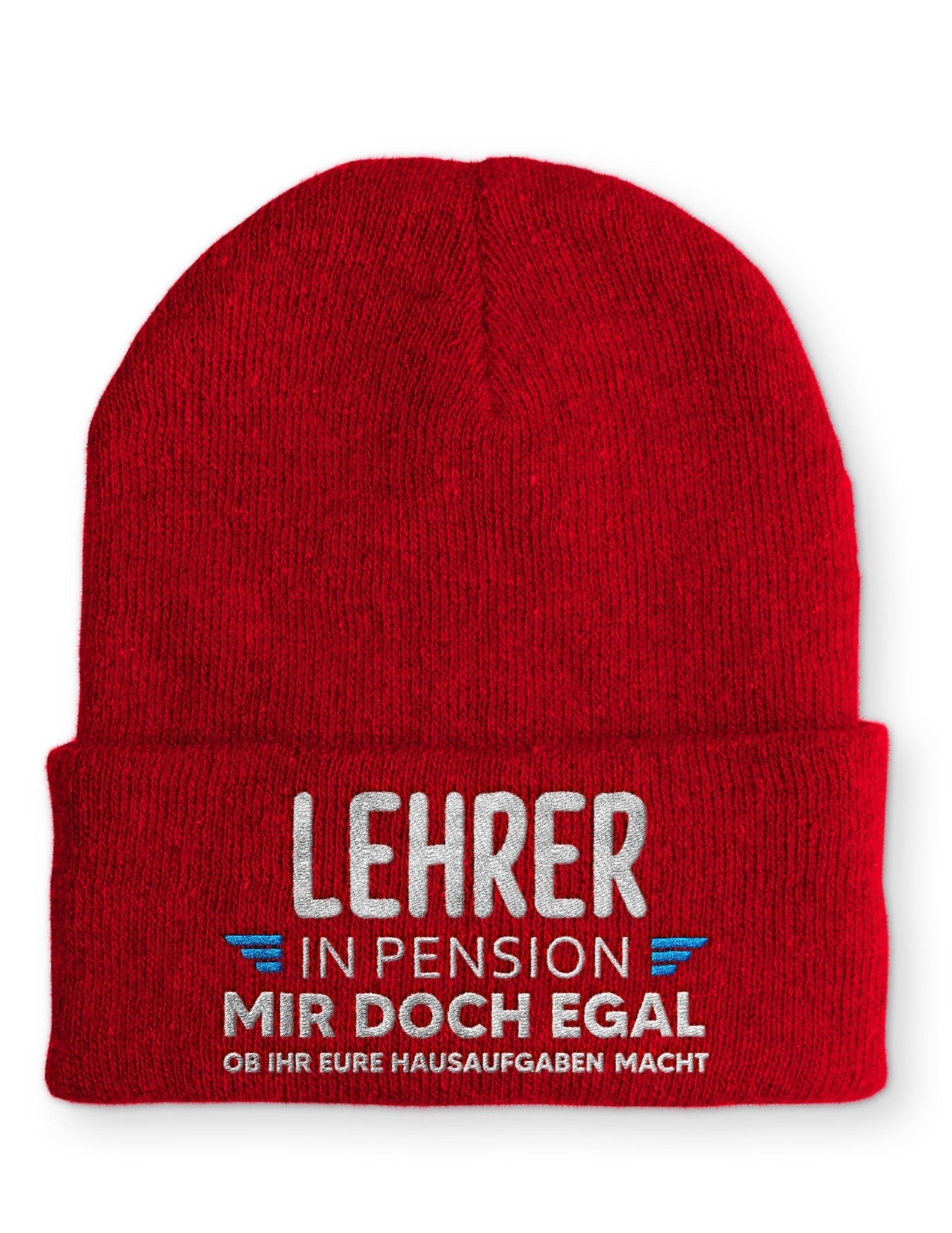 Lehrer in Pension Beanie Mütze mit Spruch - tshirtladen - Mütze