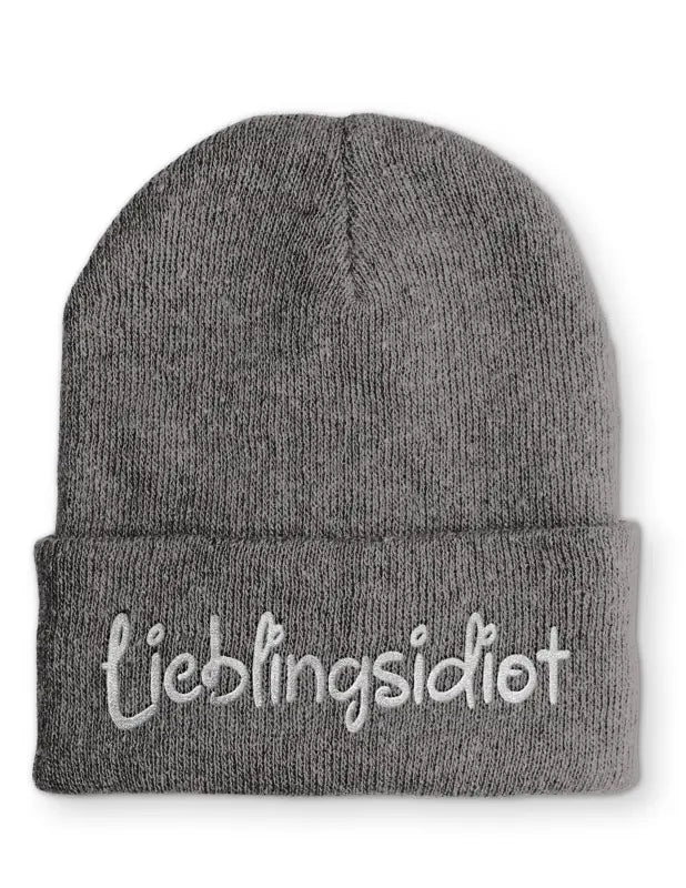 Lieblingsidiot Statement Beanie Mütze mit Spruch - tshirtladen - Mütze