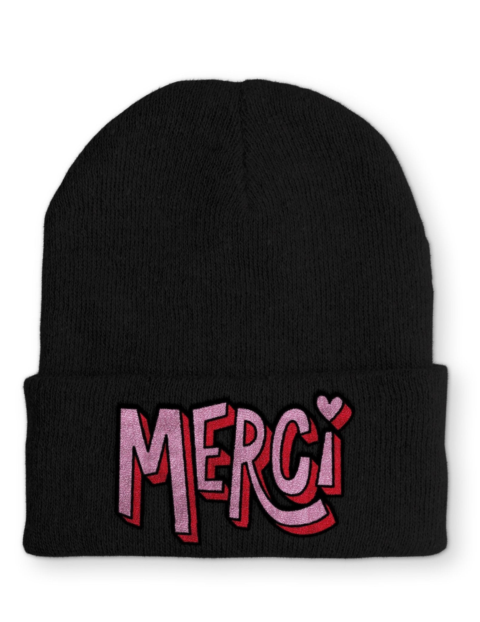 Merci Beanie Mütze mit Spruch - tshirtladen - Mütze