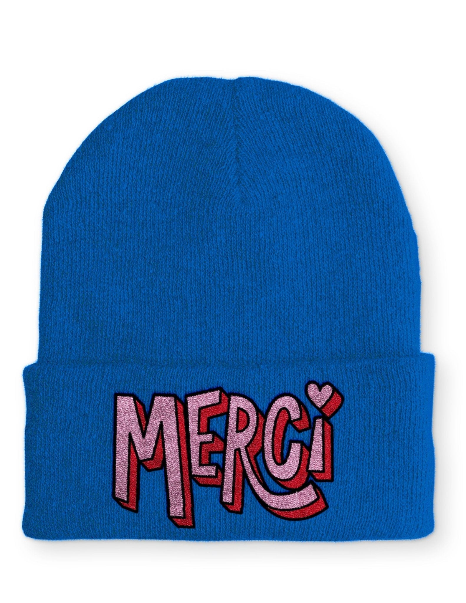 Merci Beanie Mütze mit Spruch - tshirtladen - Mütze