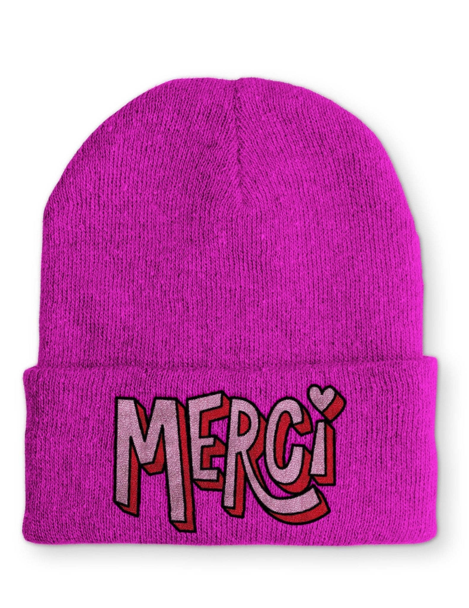 Merci Beanie Mütze mit Spruch - tshirtladen - Mütze
