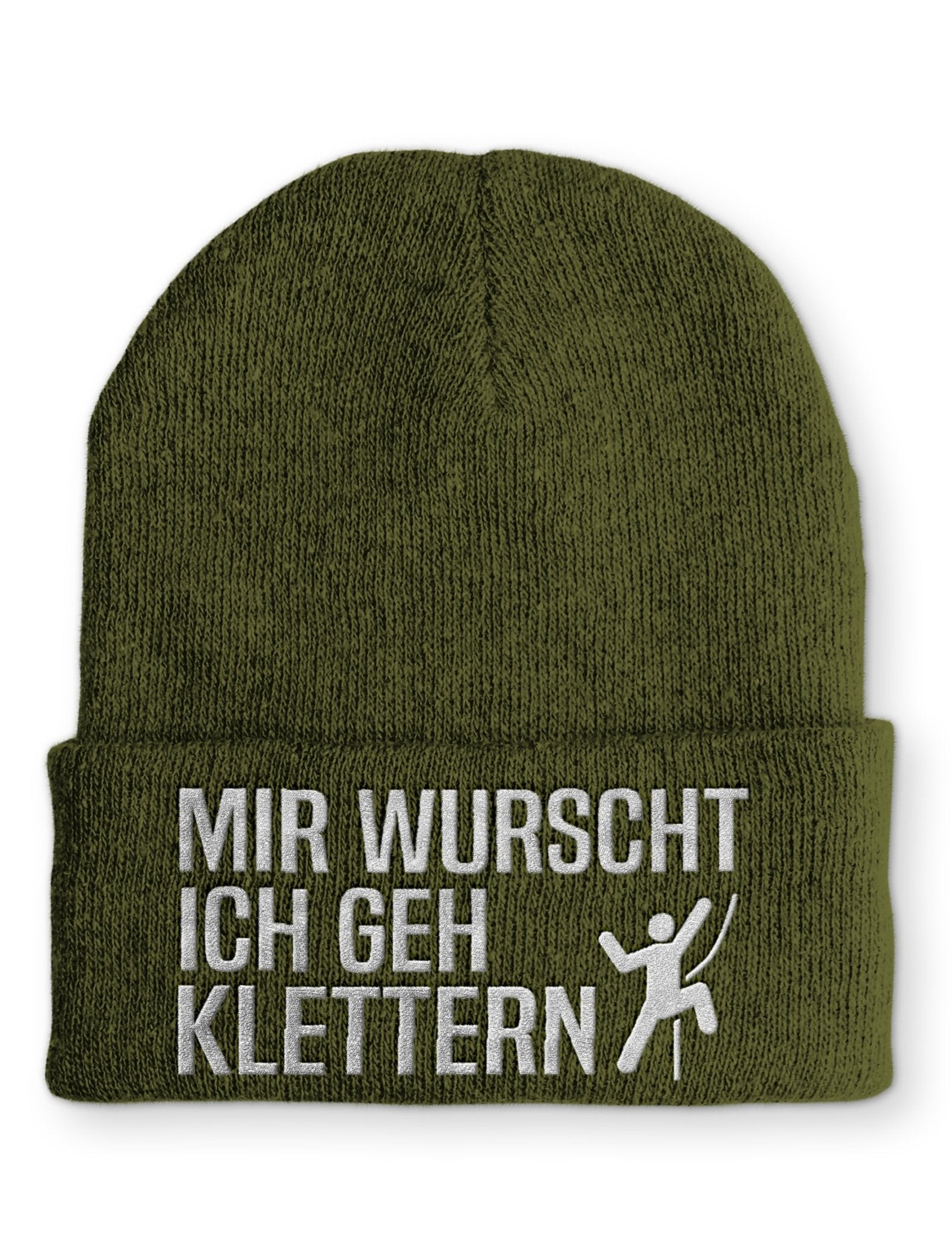 Mir wurscht ich geh klettern Beanie Mütze mit Spruch - tshirtladen - Mütze