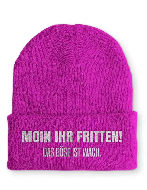 Moin ihr Fritten! Das böse ist wach. Statement Beanie Mütze mit Spruch - tshirtladen - Mütze