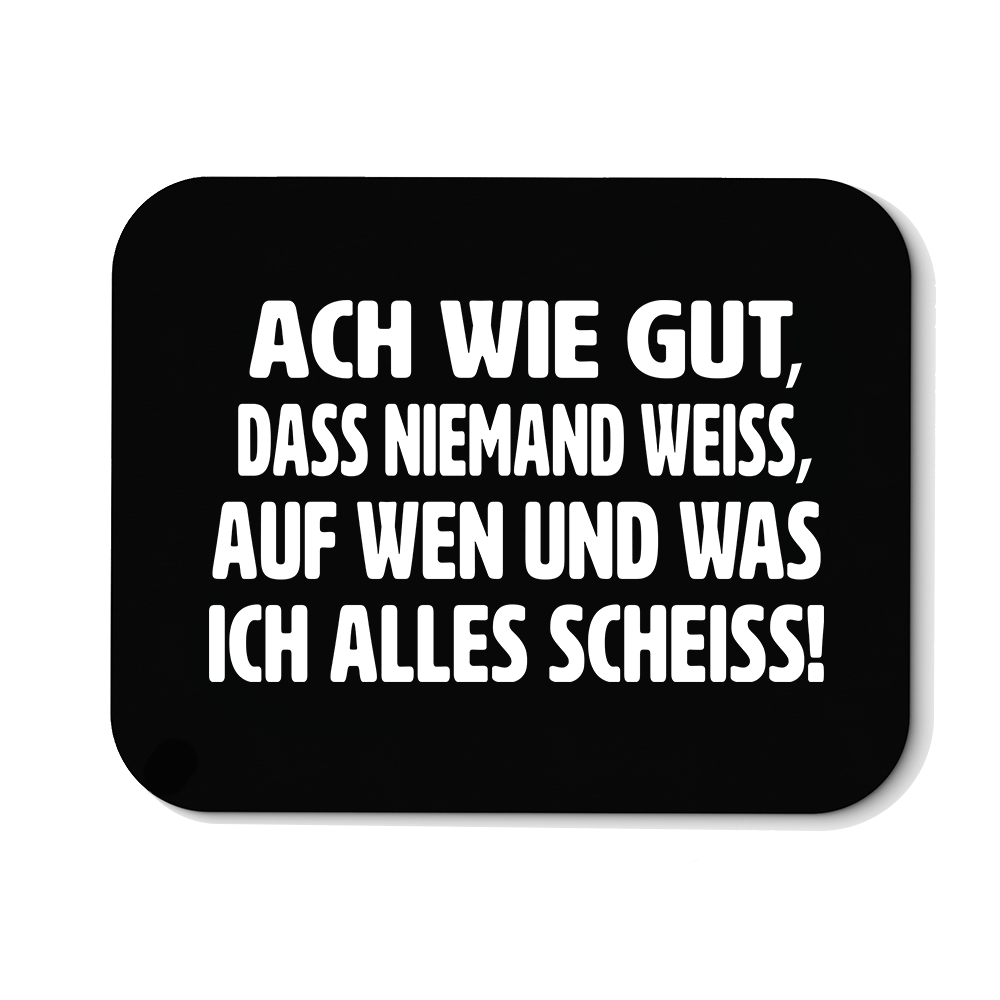 Mousepad ach wie gut - Schwarzer - Kaffee