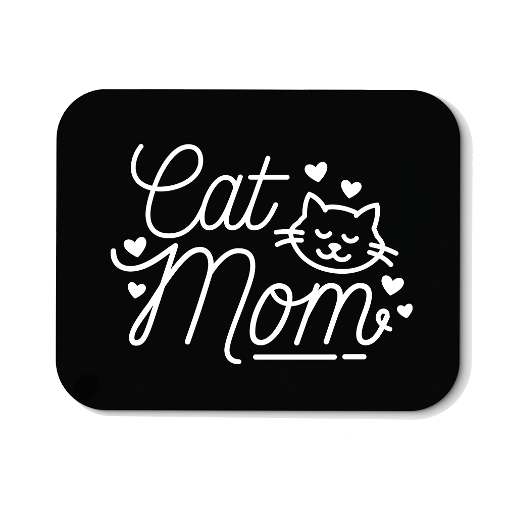 Mousepad Cat Mom - Schwarzer - Kaffee