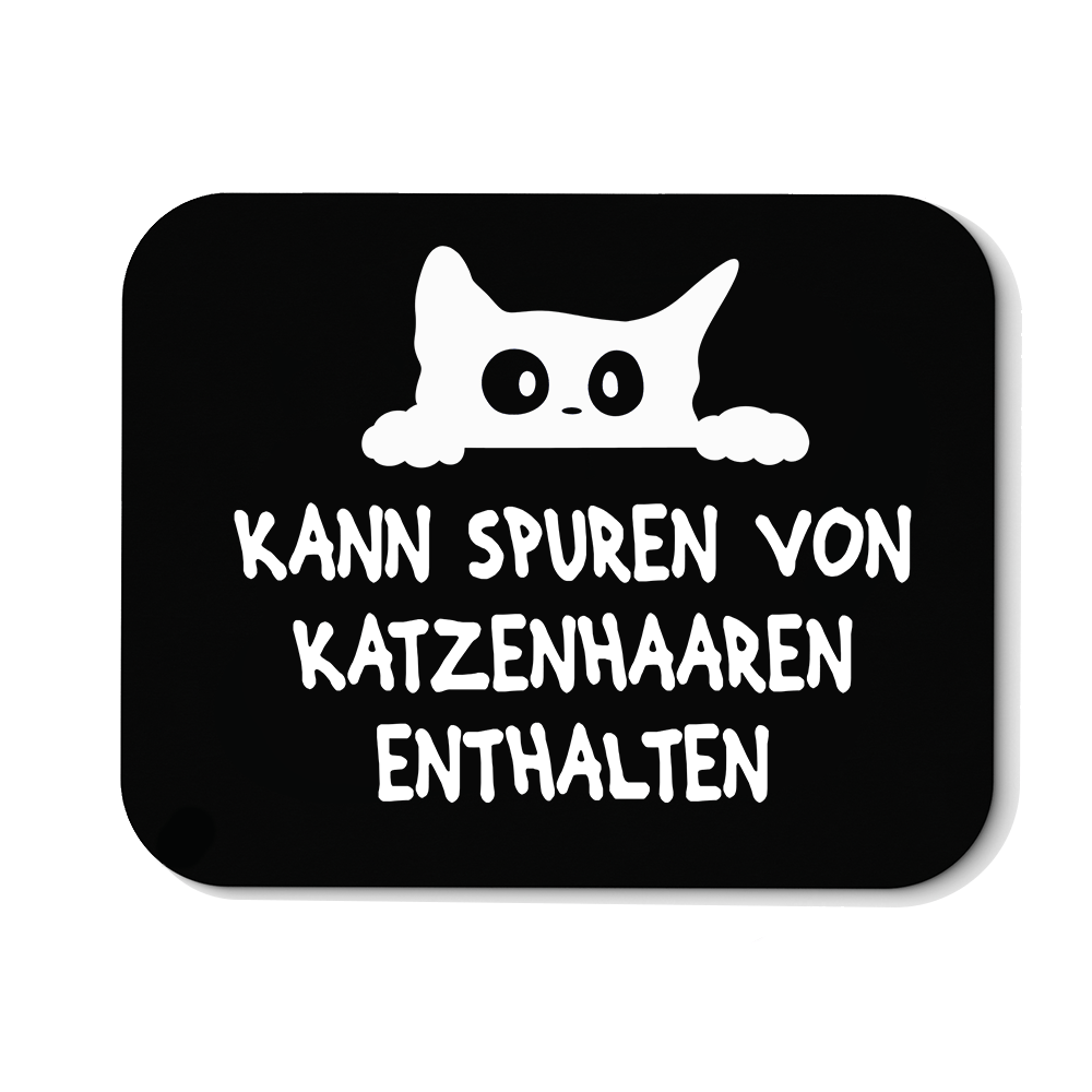 Mousepad Kann spuren von Katzenhaaren enthalten - Schwarzer - Kaffee