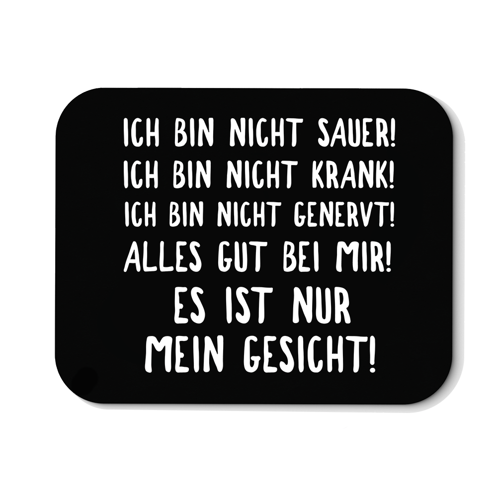 Mousepad Mein Gesicht - Schwarzer - Kaffee