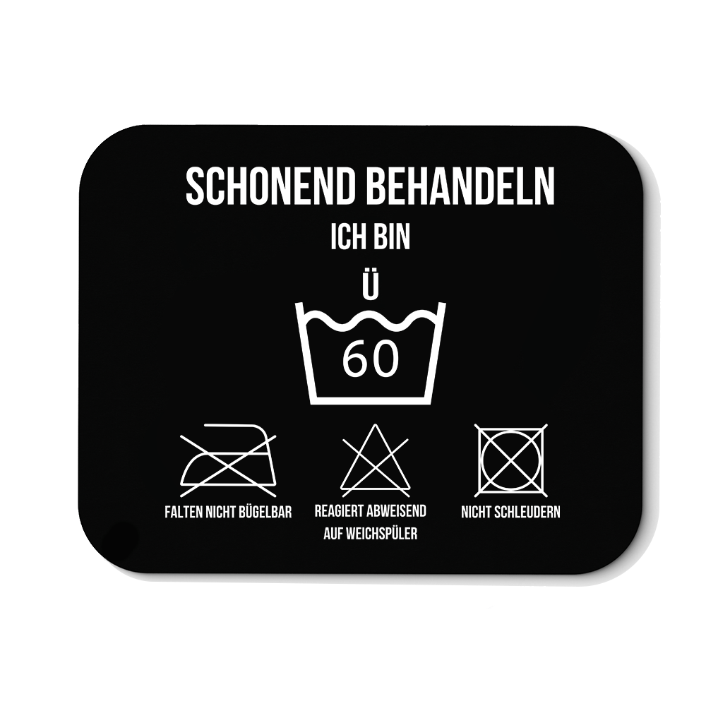 Mousepad Schonend behandeln 60 - Schwarzer - Kaffee