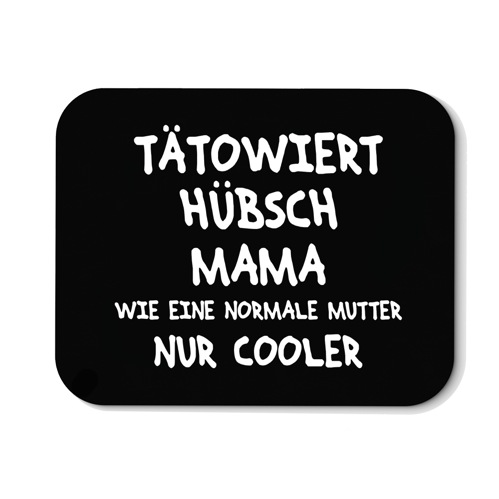 Mousepad Tätowiert Hübsch Mama - Schwarzer - Kaffee