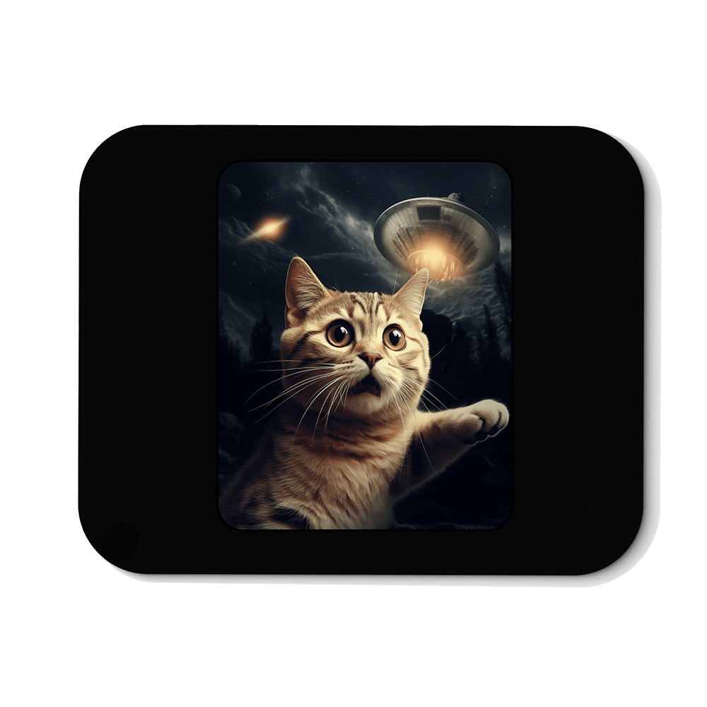 Mousepad UFO Cat - Schwarzer - Kaffee
