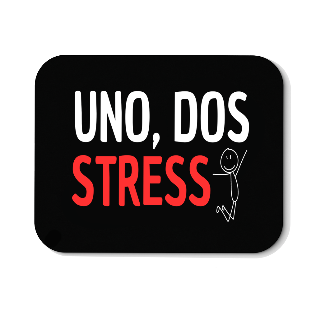 Mousepad UNO, DOS STRESS - Schwarzer - Kaffee