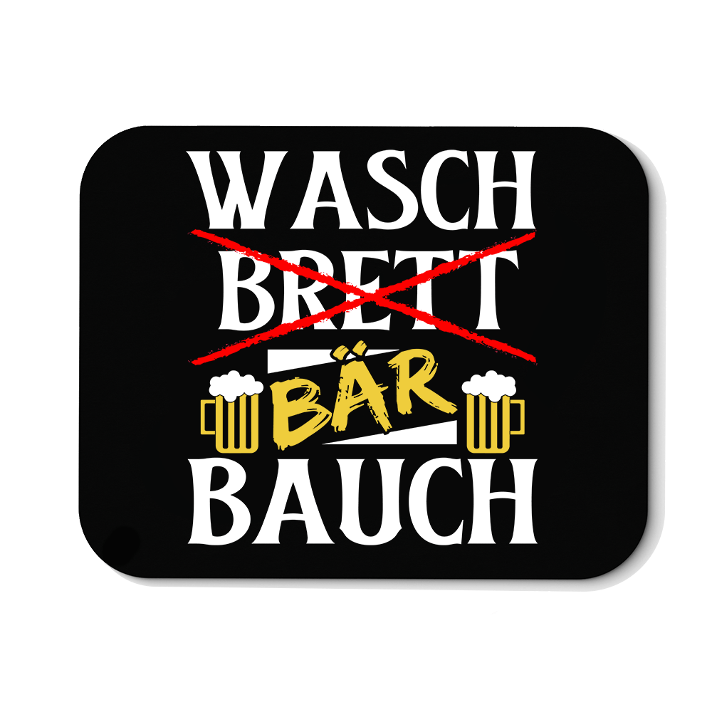 Mousepad Wasch Bär Bauch - Schwarzer - Kaffee
