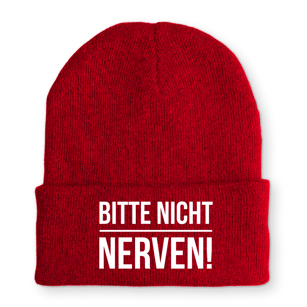 Mütze Bitte nicht nerven - Schwarzer - Kaffee