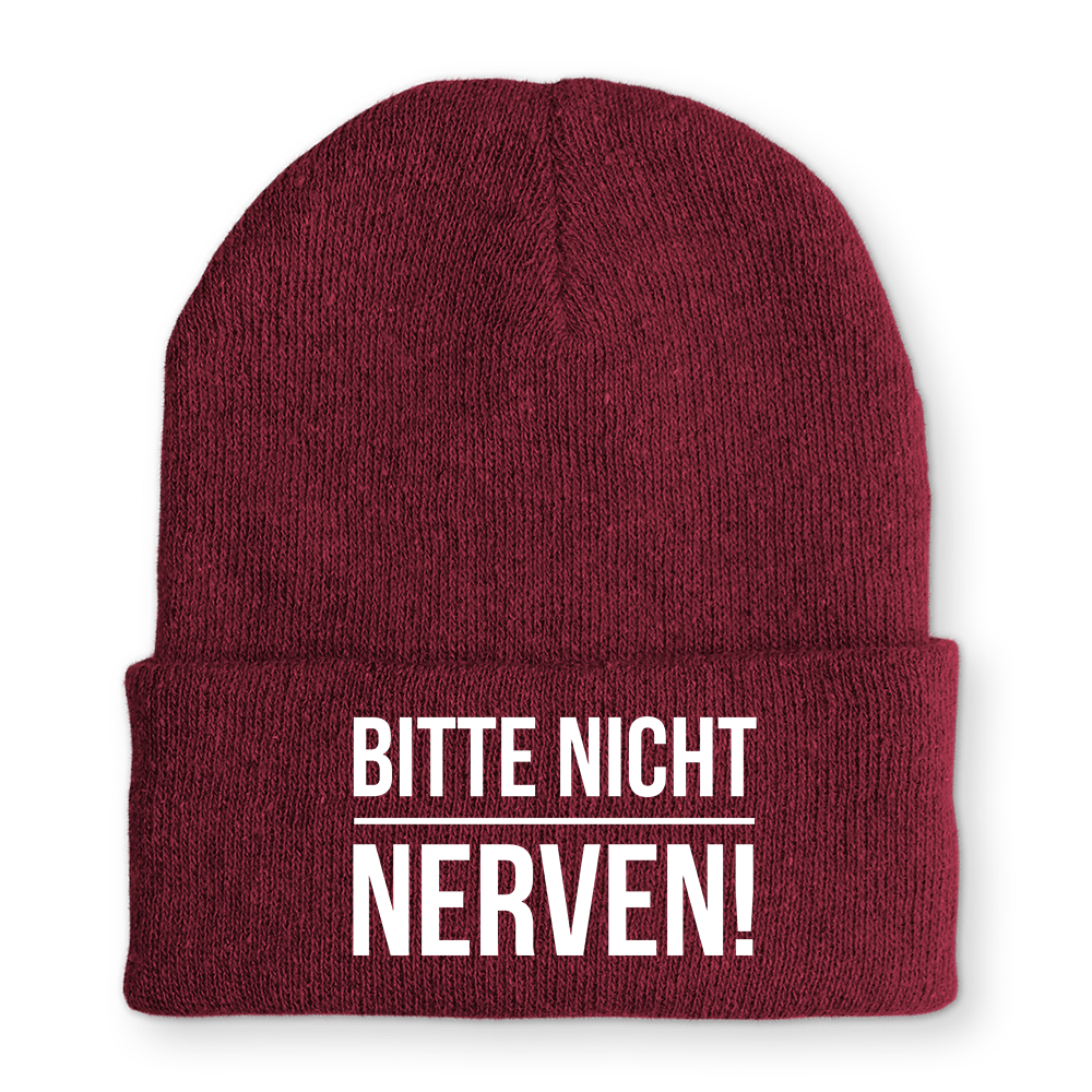 Mütze Bitte nicht nerven - Schwarzer - Kaffee