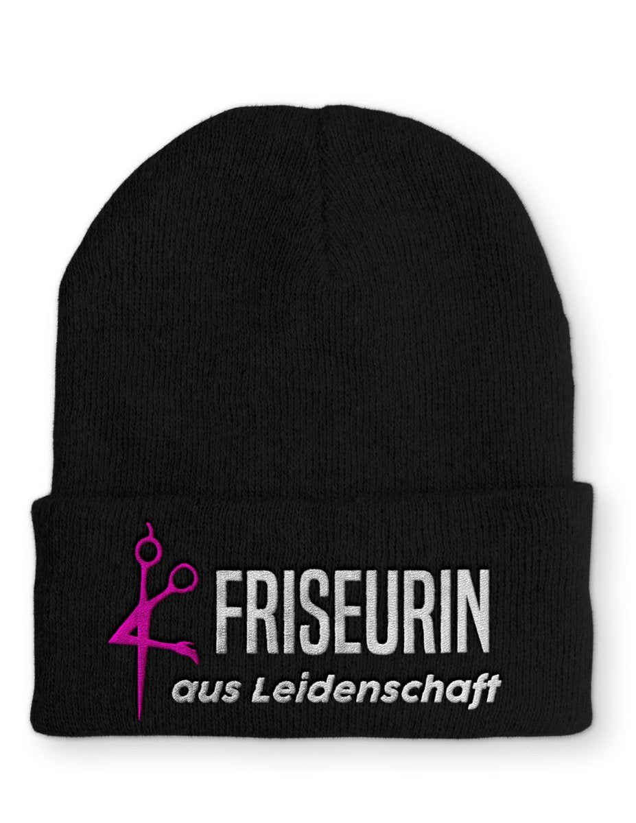 Mütze Friseurin aus Leidenschaft Wintermütze Beanie - Schwarzer - Kaffee