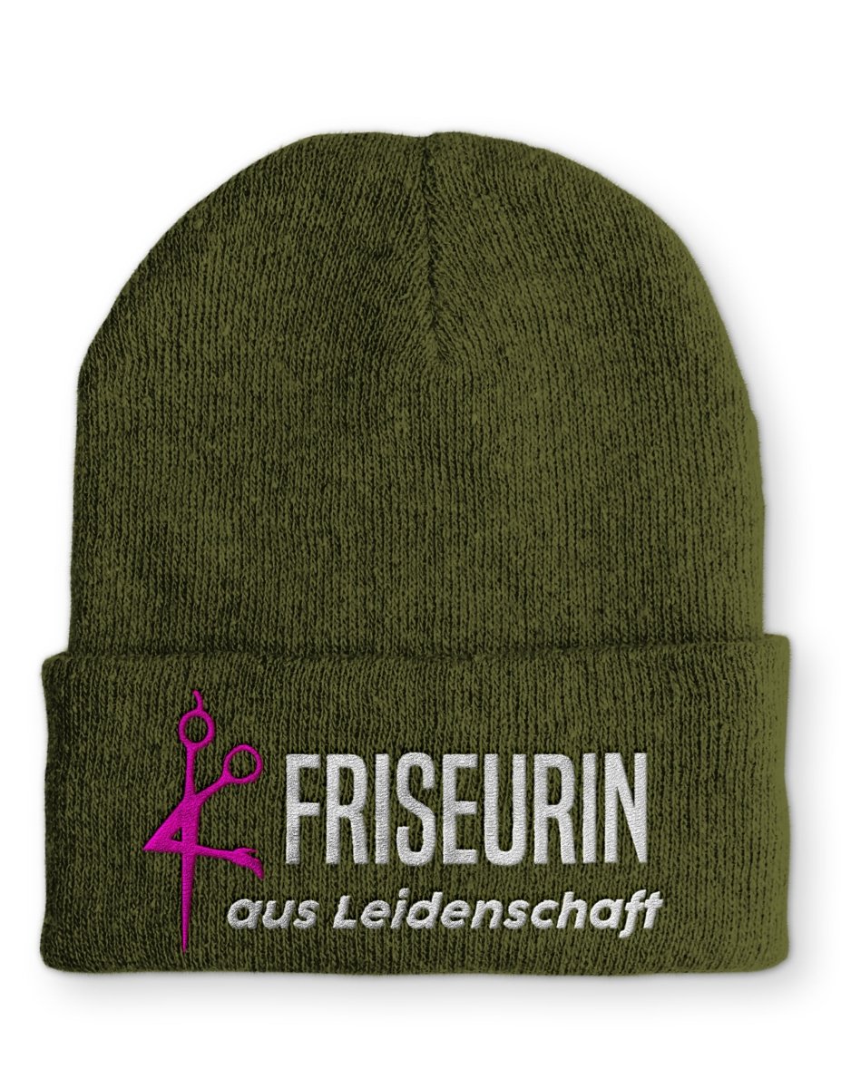 Mütze Friseurin aus Leidenschaft Wintermütze Beanie - Schwarzer - Kaffee