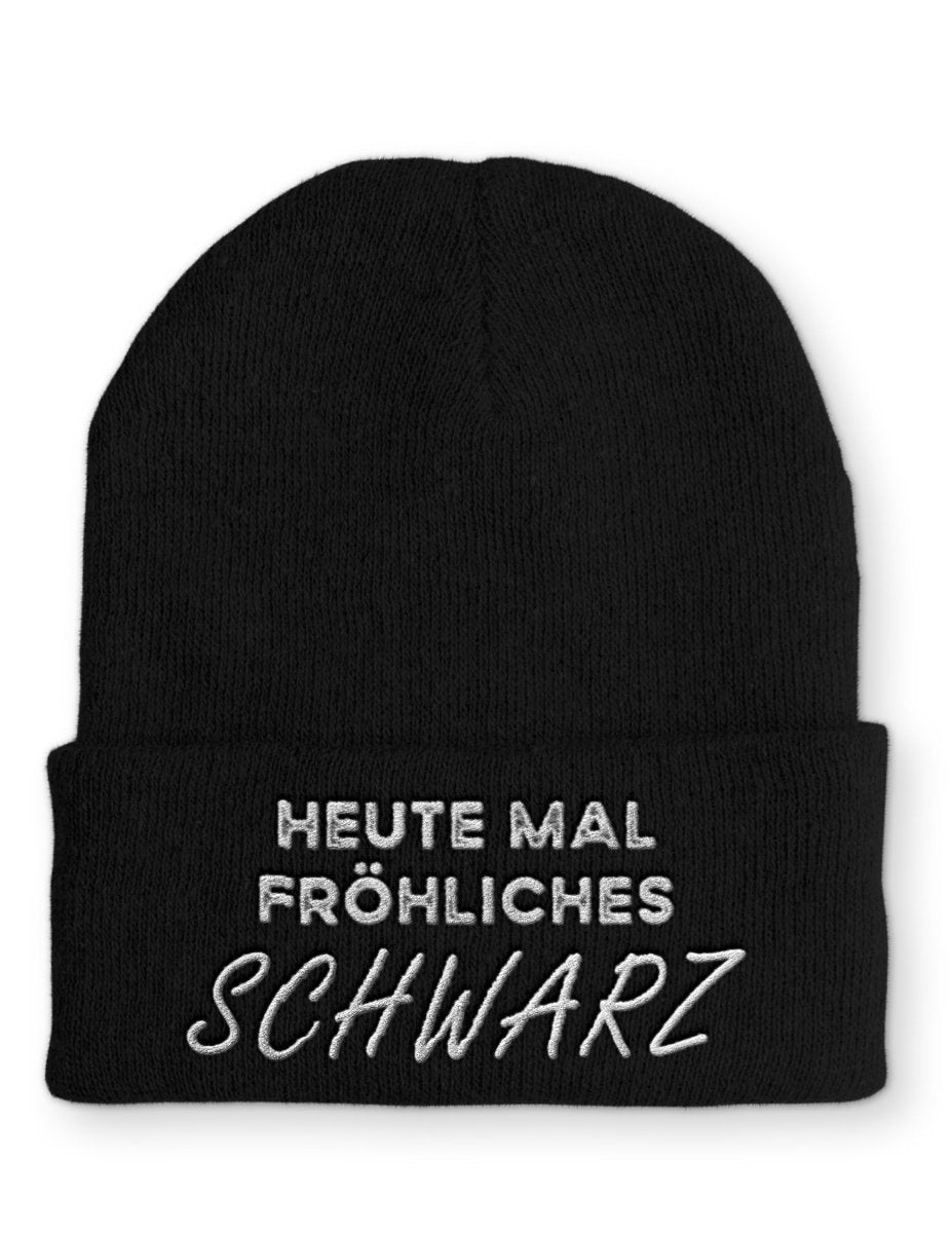 Mütze Heute mal fröhliches schwarz - Schwarzer - Kaffee