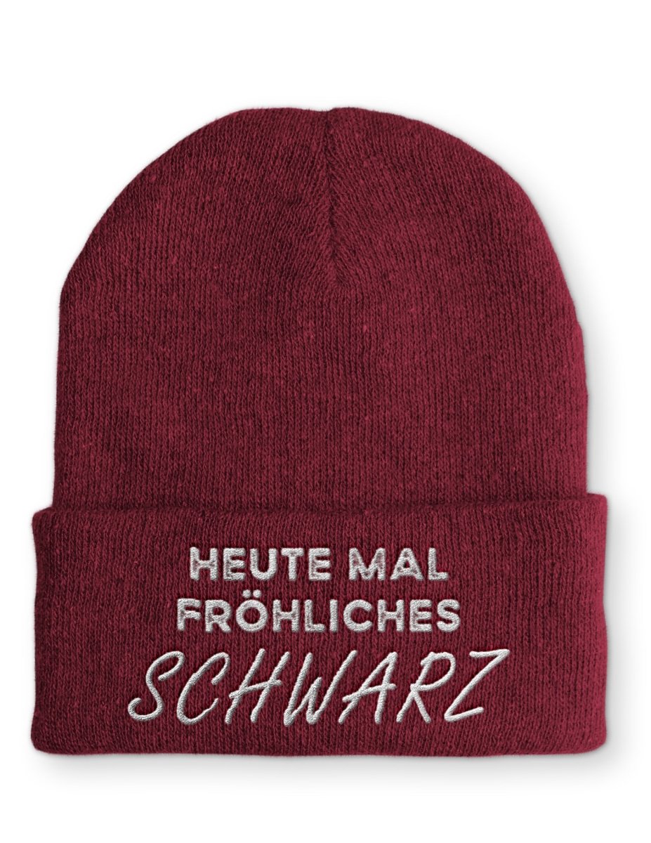 Mütze Heute mal fröhliches schwarz - Schwarzer - Kaffee