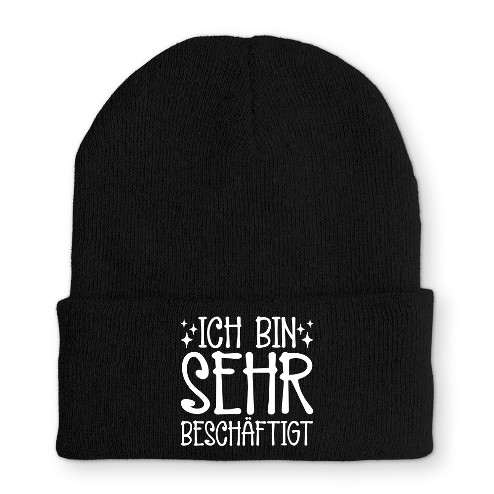 Mütze Ich bin sehr beschäftigt - Schwarzer - Kaffee