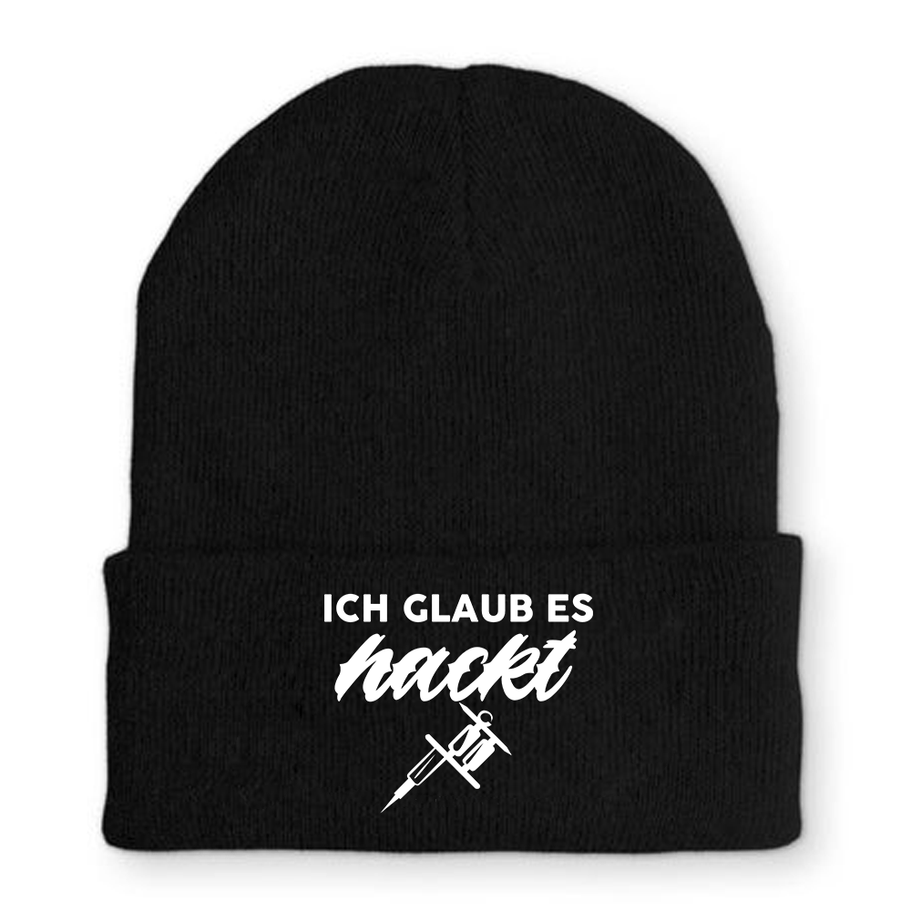 Mütze Ich glaub es hackt - Schwarzer - Kaffee
