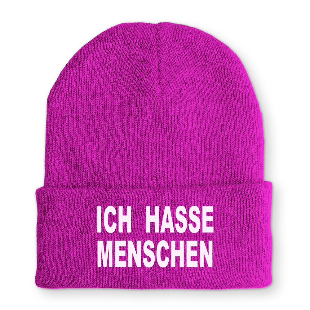 Mütze Ich hasse Menschen - Schwarzer - Kaffee