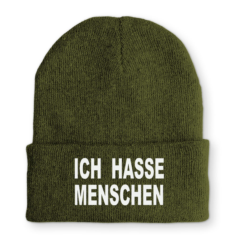 Mütze Ich hasse Menschen - Schwarzer - Kaffee