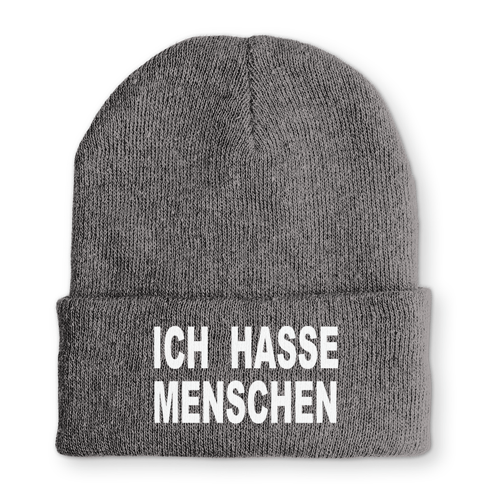 Mütze Ich hasse Menschen - Schwarzer - Kaffee