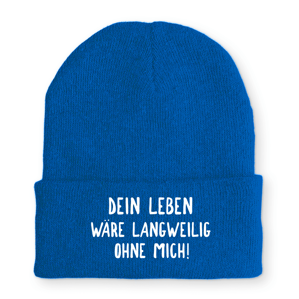 Mütze Langweilig ohne mich - Schwarzer - Kaffee