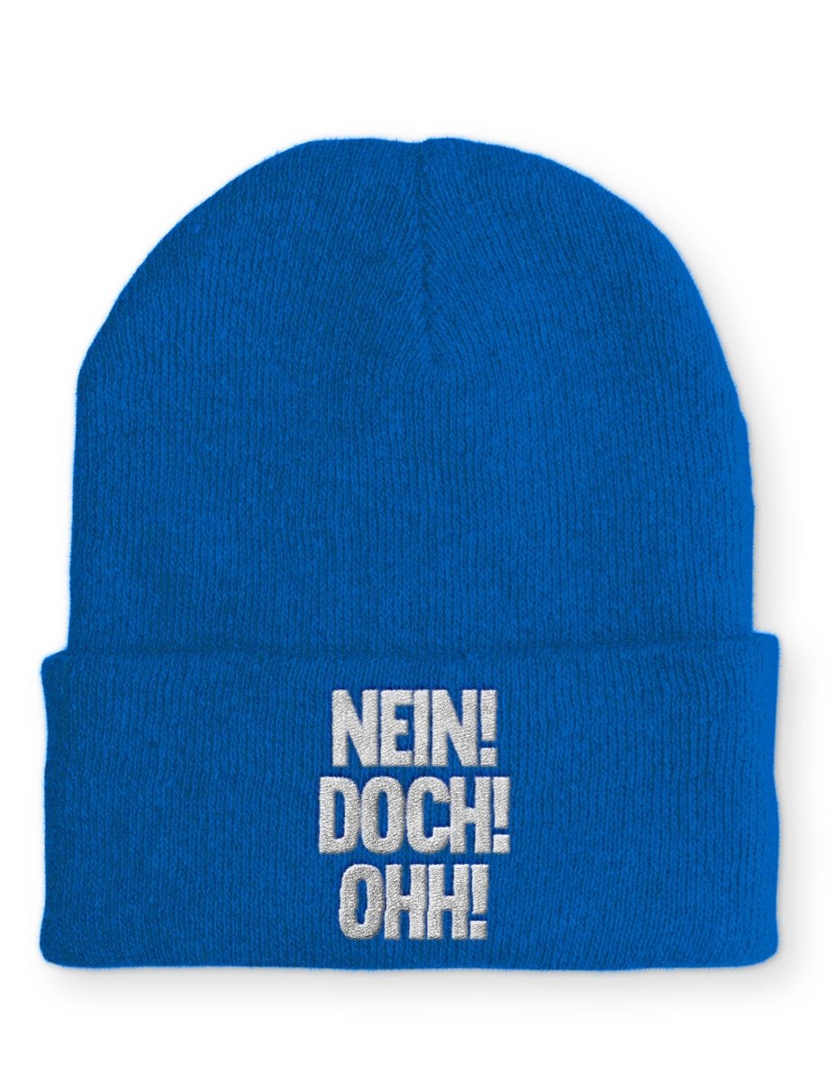 Mütze NEIN! DOCH OHH! - Schwarzer - Kaffee