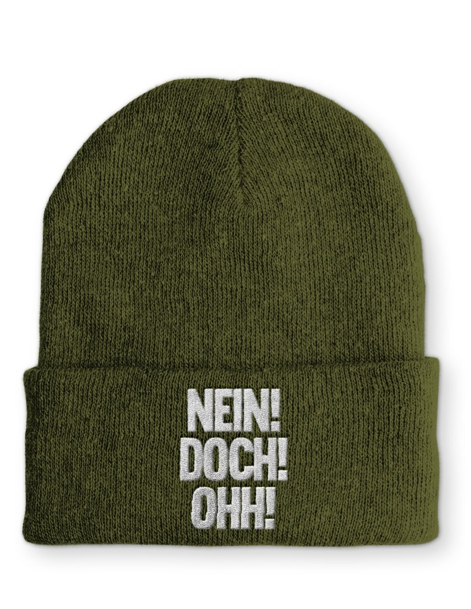 Mütze NEIN! DOCH OHH! - Schwarzer - Kaffee