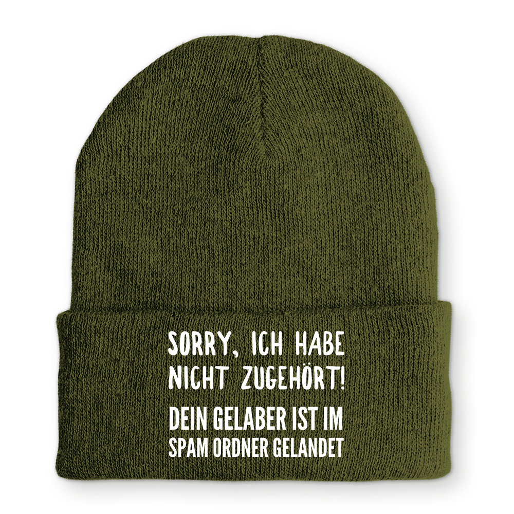 Mütze Sorry ich habe nicht zugehört - Schwarzer - Kaffee