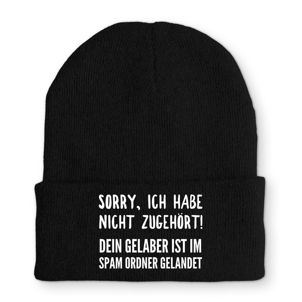 Mütze Sorry ich habe nicht zugehört - Schwarzer - Kaffee
