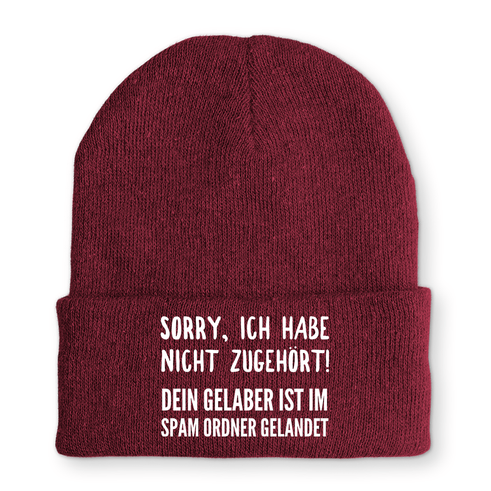 Mütze Sorry ich habe nicht zugehört - Schwarzer - Kaffee