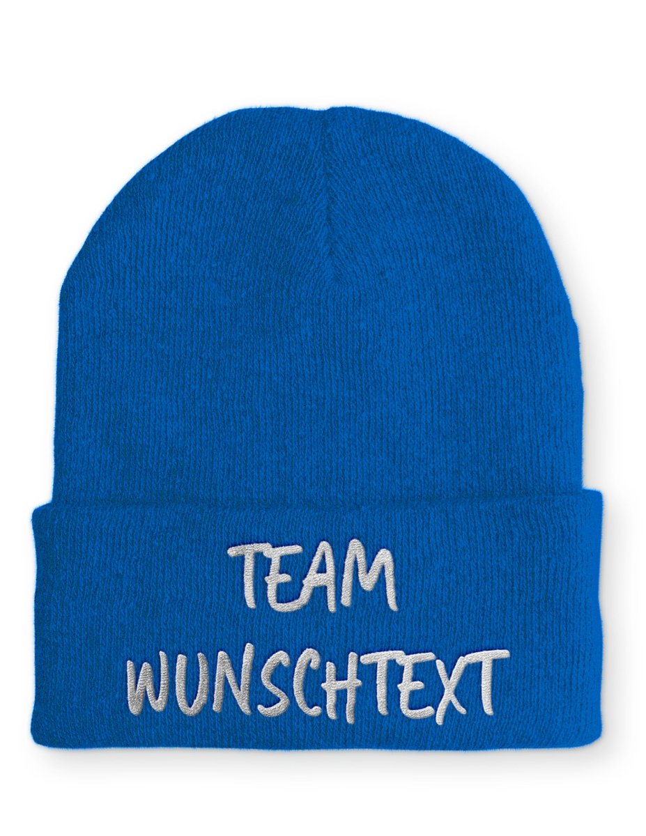 Mütze Team "Wunschtext" - Schwarzer - Kaffee