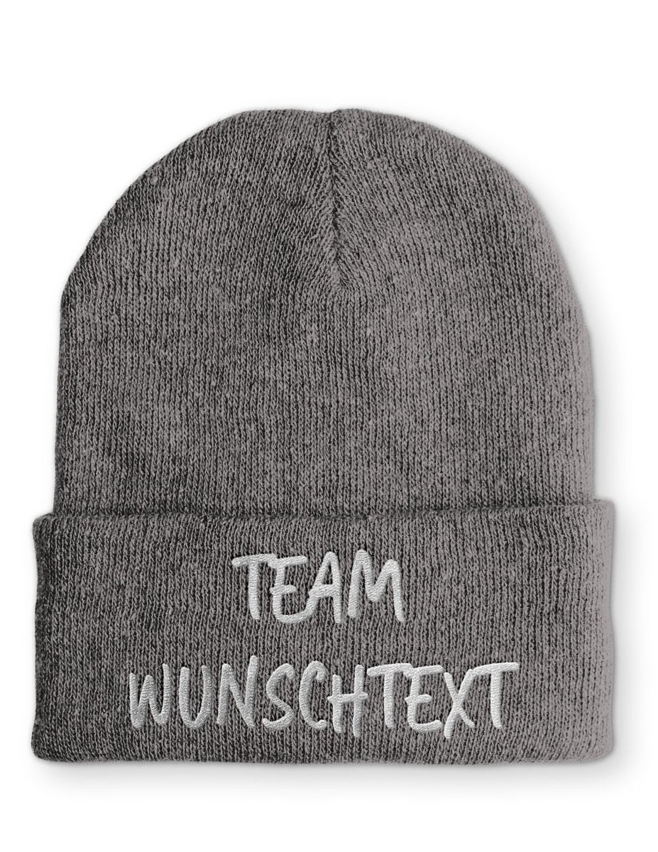 Mütze Team "Wunschtext" - Schwarzer - Kaffee