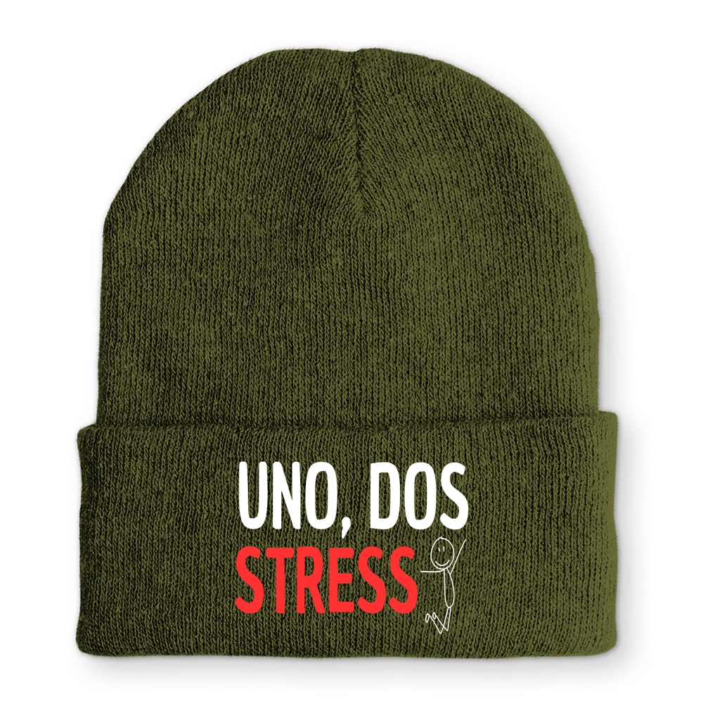 Mütze UNO, DOS STRESS - Schwarzer - Kaffee