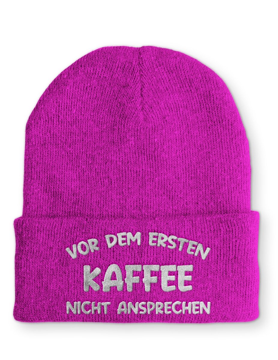 Mütze Vor dem ersten Kaffee nicht ansprechen Wintermütze Beanie - Schwarzer - Kaffee